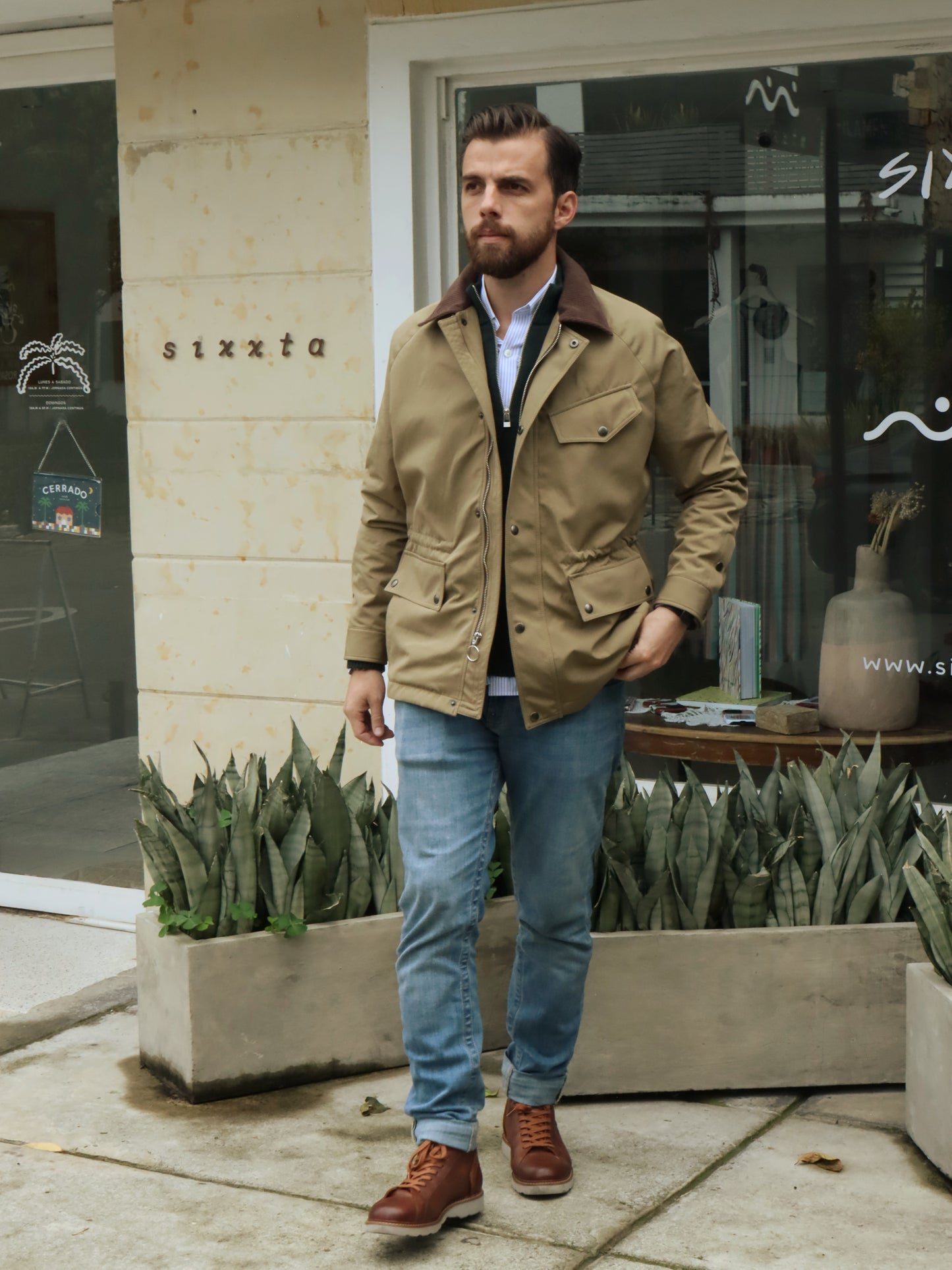 Chaqueta Gales Caqui