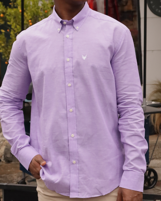 Camisa Lila Cuello Botton Down
