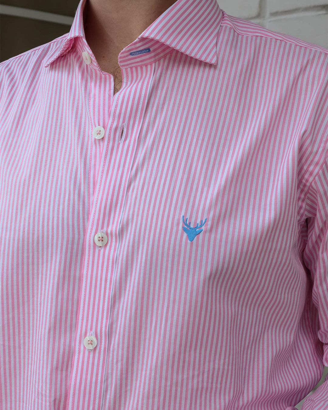 Camisa Líneas Rosada CF
