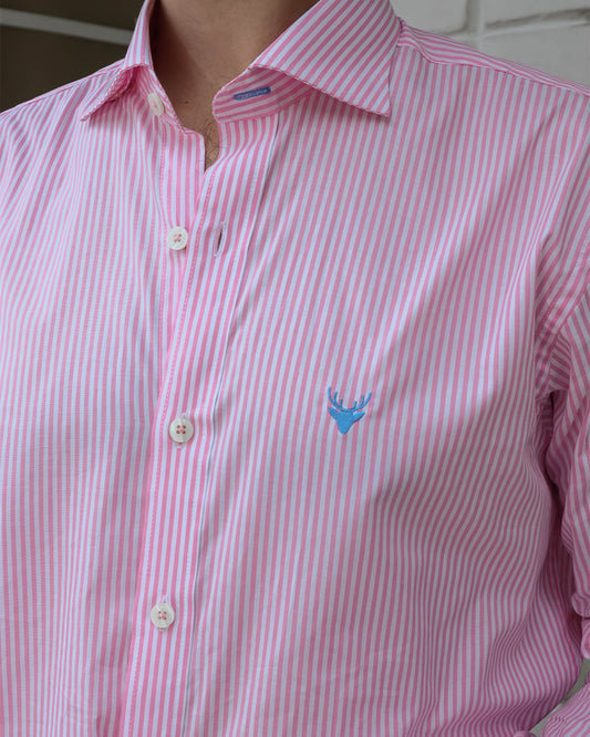 Camisa Líneas Rosada CF