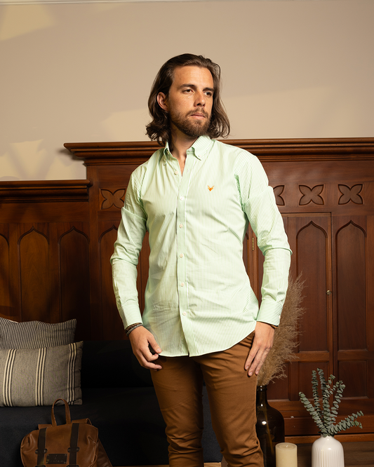 Camisa Líneas Verde