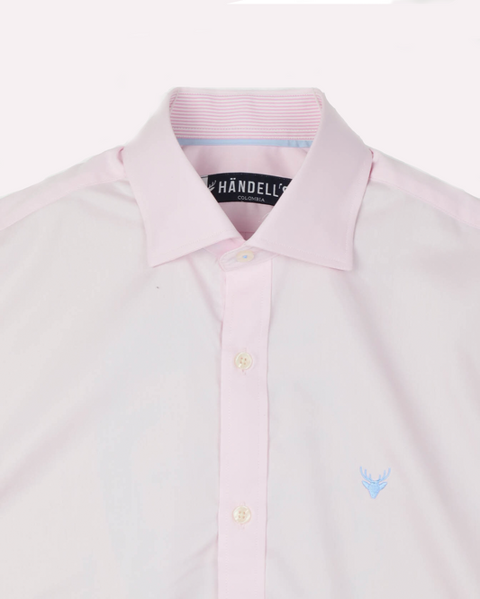 Camisa Rosada Cuello Francés