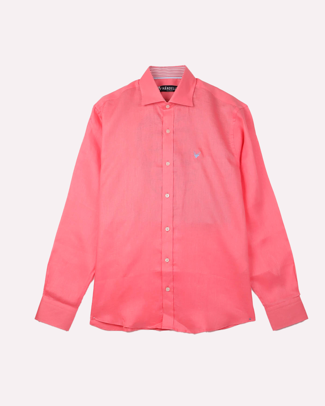 Camisa Lino Salmon Cuello Frances