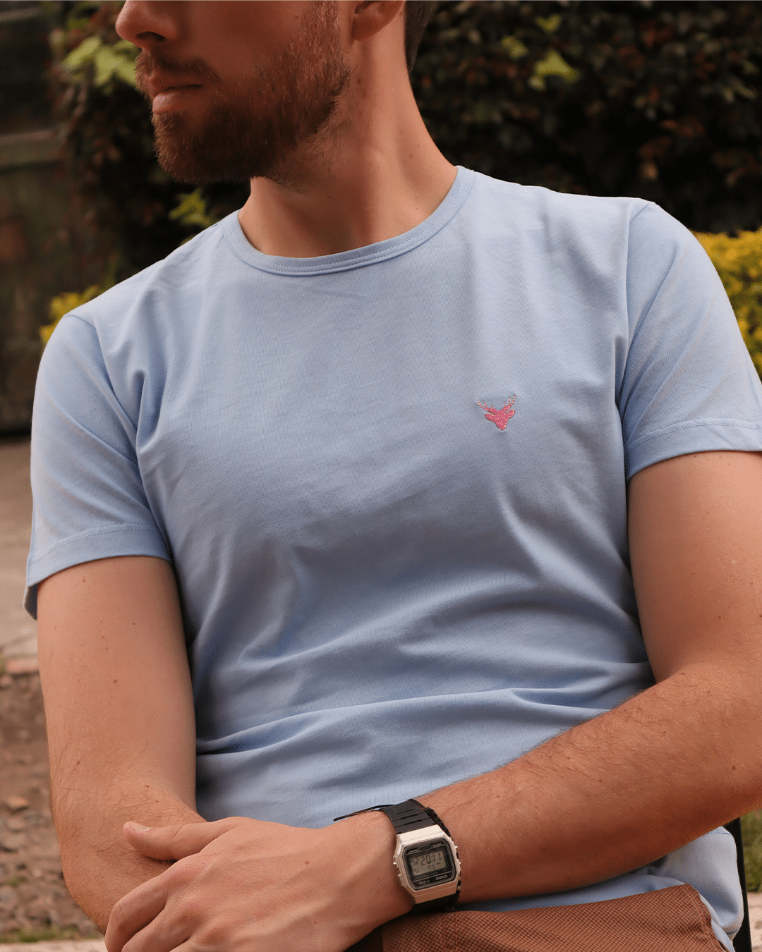 Camiseta Basica Azul Claro