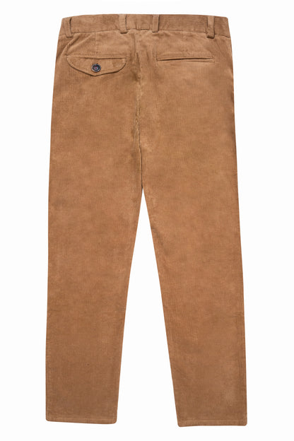 Pantalón De Pana Chino Con Prenses Camel