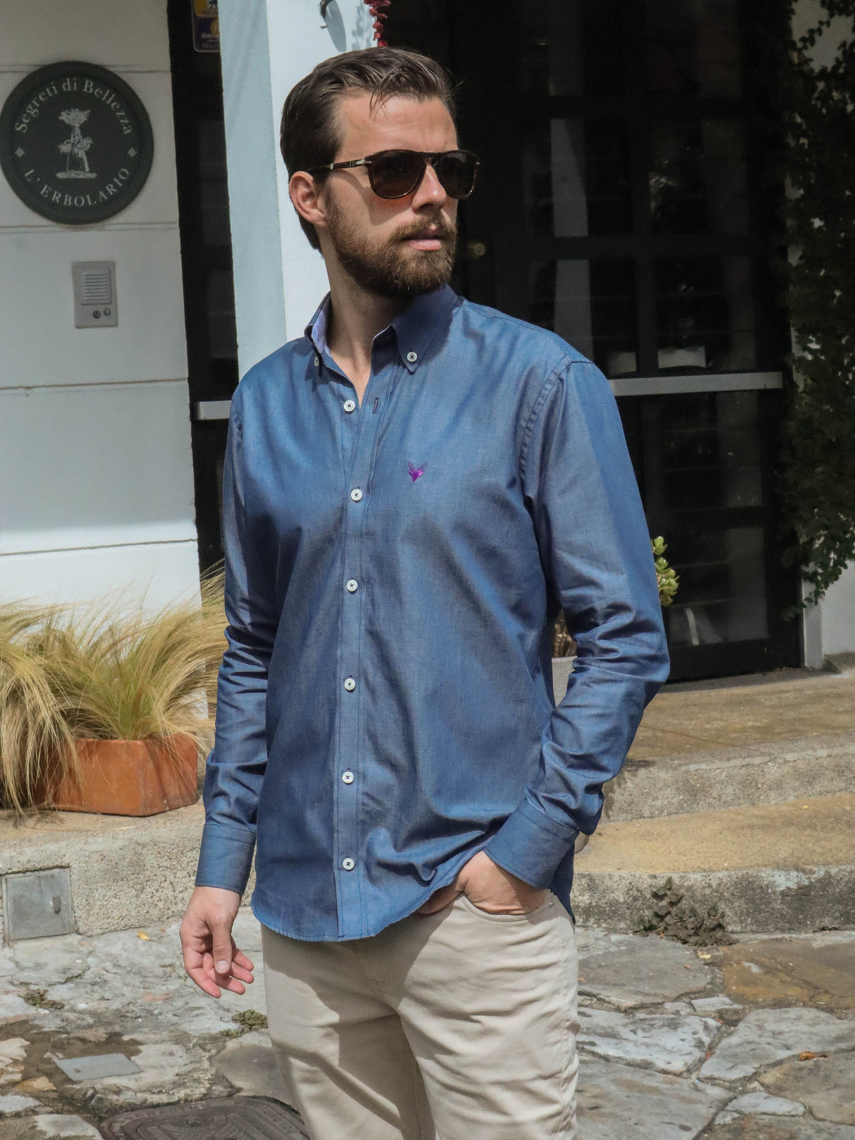 Camisa Denim Azul
