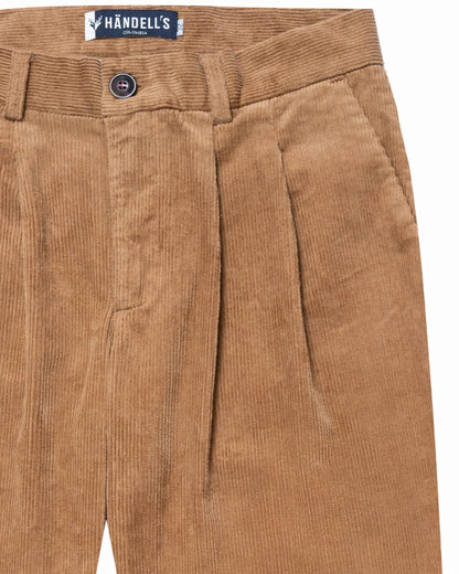 Pantalón De Pana Chino Con Prenses Camel