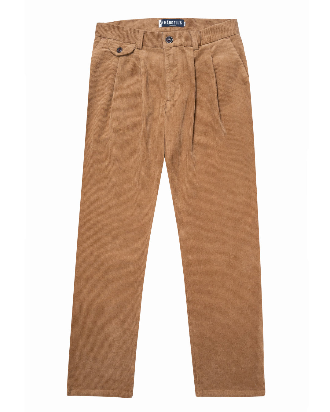 Pantalón De Pana Chino Con Prenses Camel