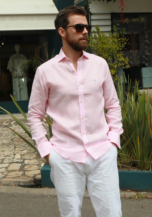 Camisa Lino Rosada CF