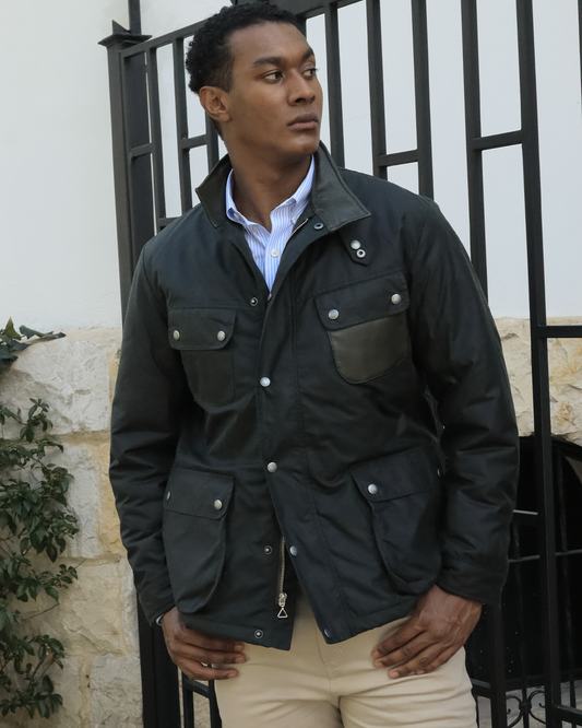 Chaqueta Encerada Lancaster Verde Sage