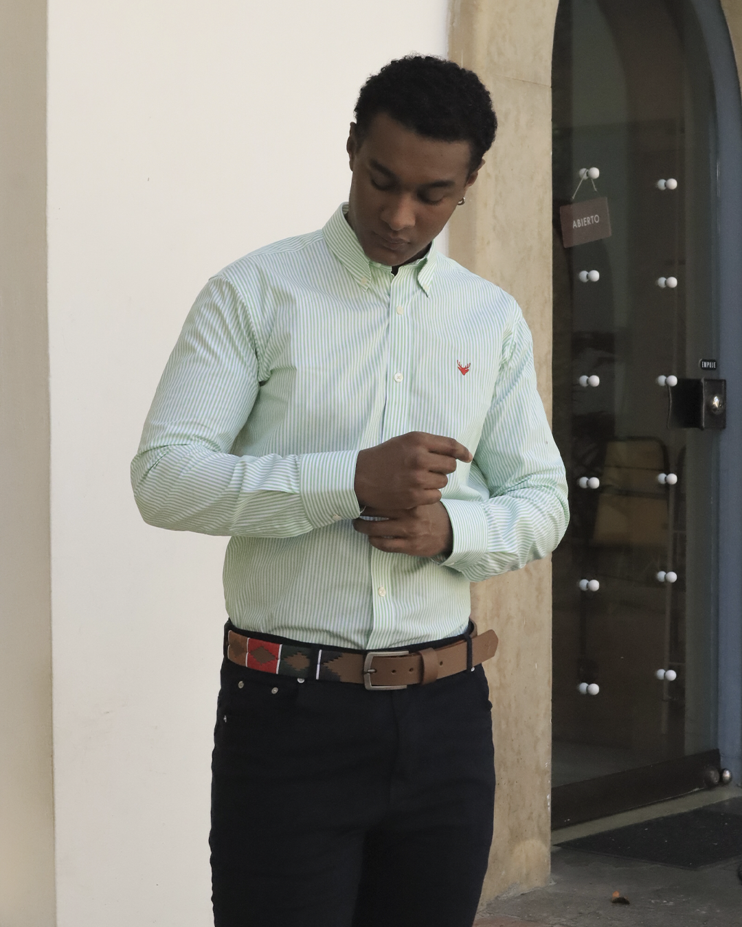 Camisa Líneas Verde