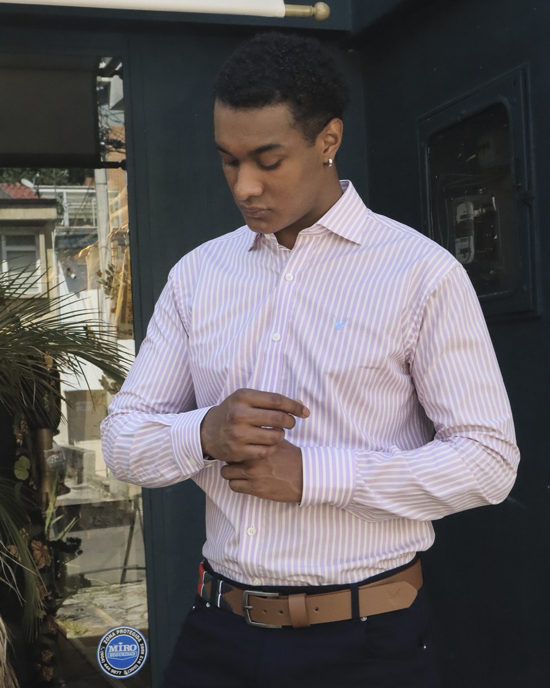 Camisa Líneas Lila