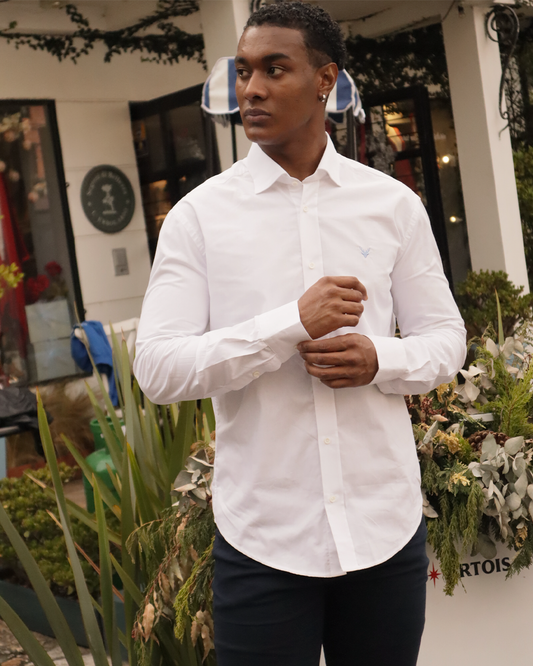 Camisa Cuello Frances Blanca