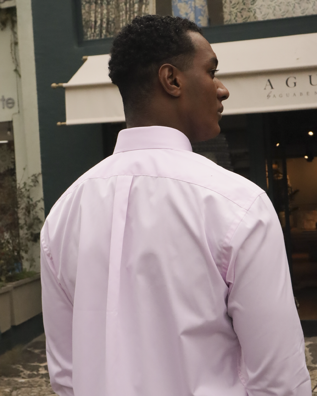 Camisa Rosada Cuello Francés