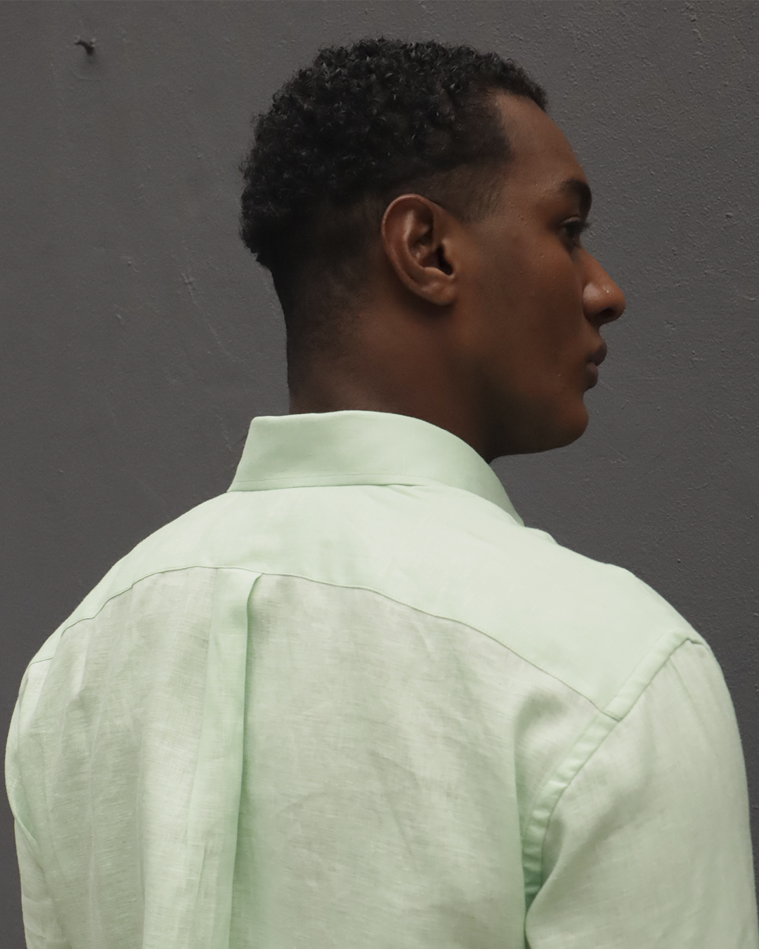 Camisa Lino Verde Menta