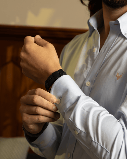 Camisa  Azul Clara Cuello Down