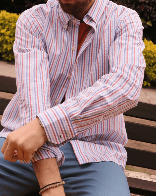 Camisa De Línea Seersucket