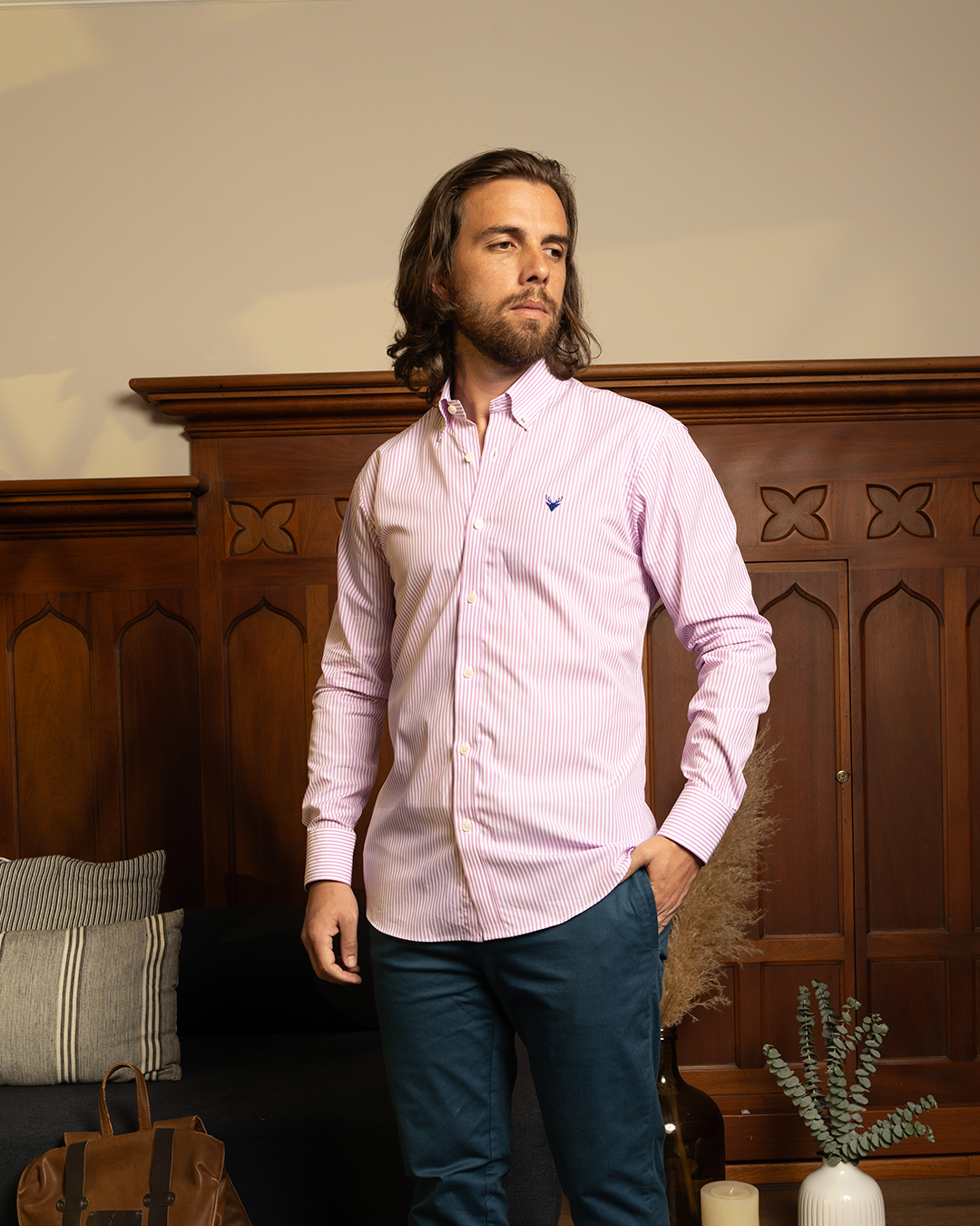 Camisa Líneas Fuxia