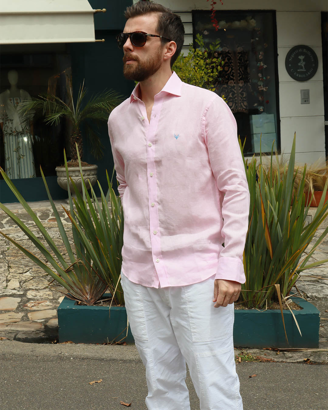 Camisa Lino Rosada CF